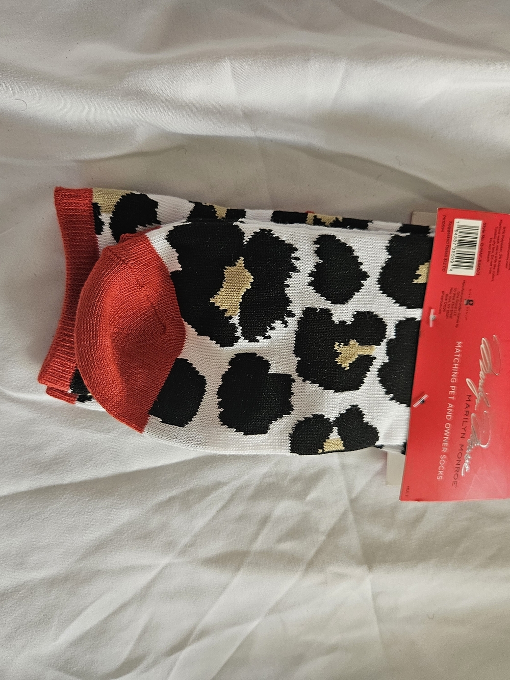 Marilyn Monroe Animal Print Pet Socks NWT